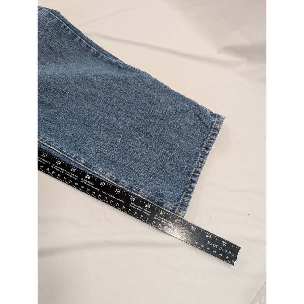 Vintage Polo Ralph Lauren Mens Jeans 42x32" in Straight Leg USA Made Medium Blue - Picture 9 of 11